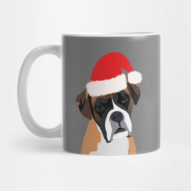 Christmas Boxer Dog by KCPetPortraits